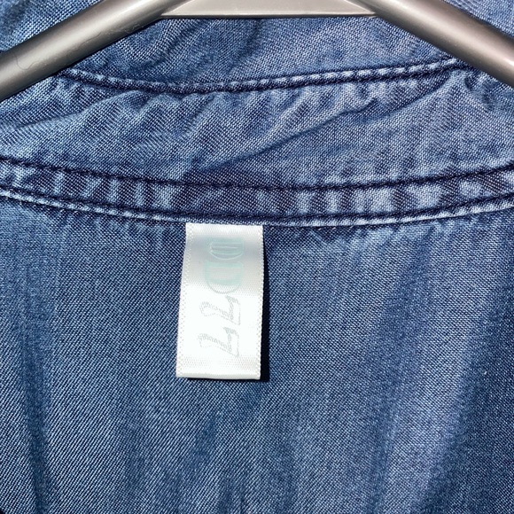 DD 77 Jean Button Up Dress Small. - Picture 5 of 6